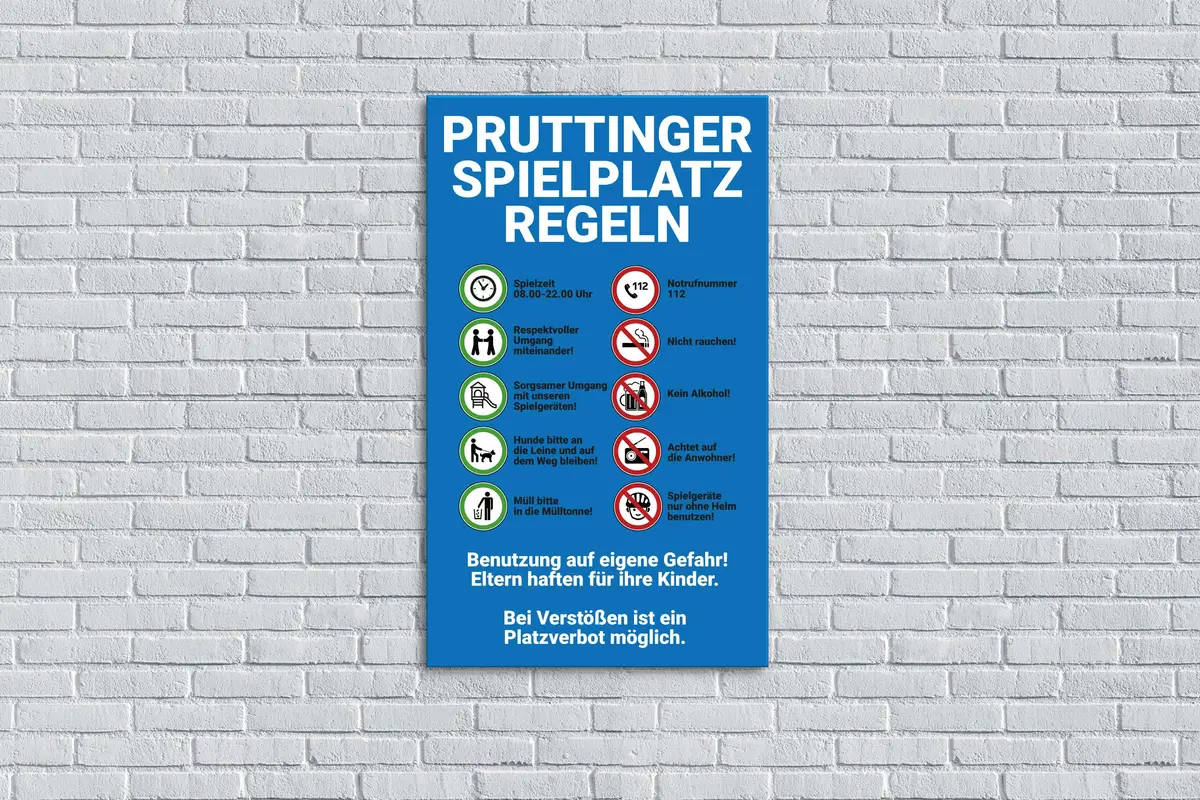 Gemeinde Prutting Schild - modal